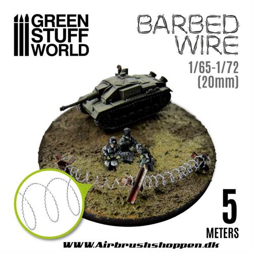  BARBED WIRE - 1/65-1/72 (20mm) simulated  Model pigtråd